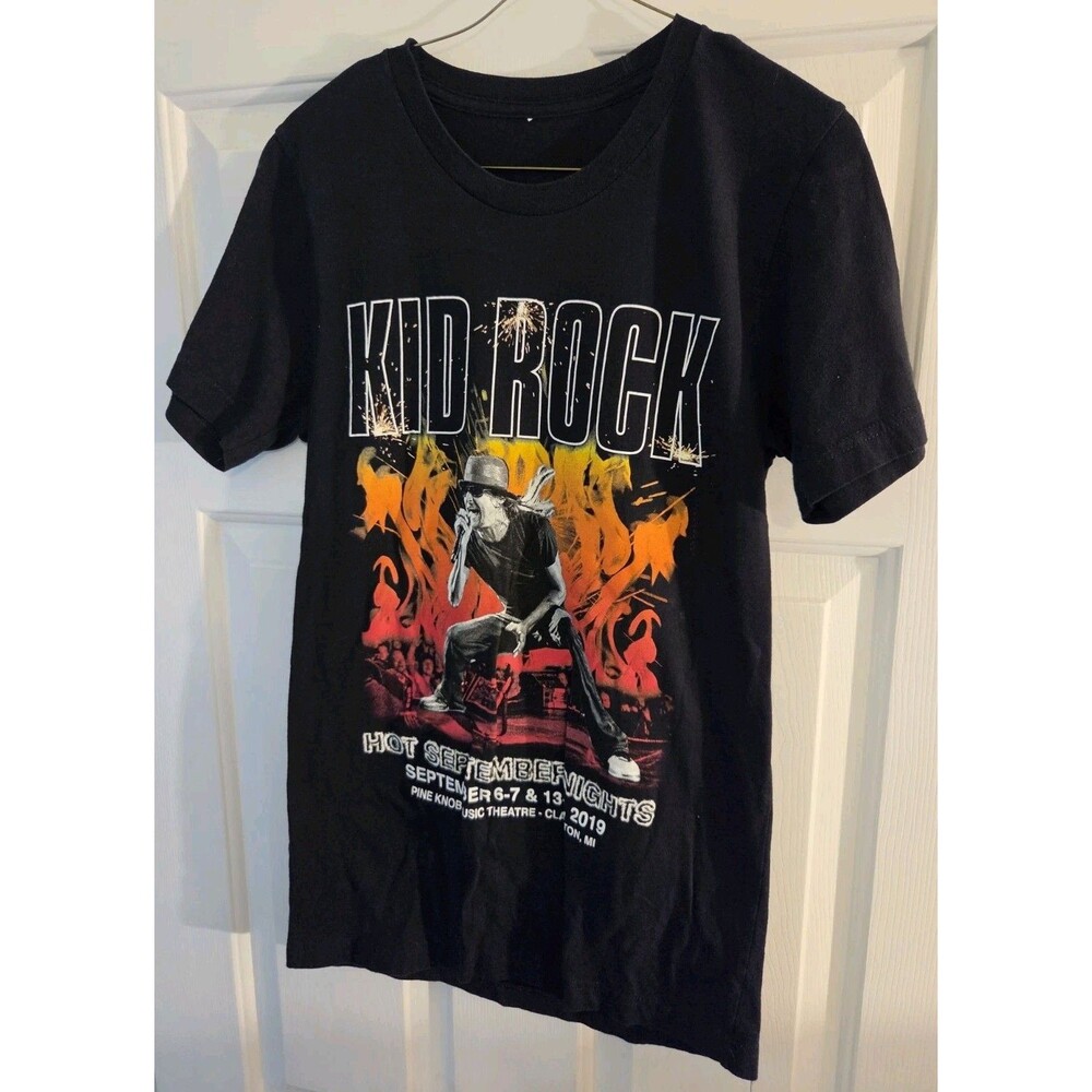 Adult Kid Rock Concert T-shirt Medium 2019 Black Short Sleeves New No Tag Tour